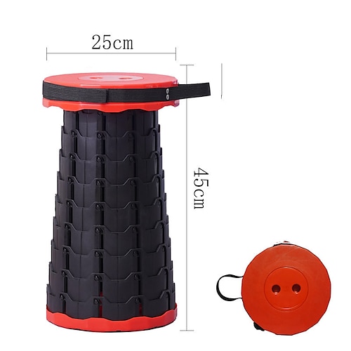 Teleskopierbarer Klapphocker tragbarer zusammenklappbarer Hocker verbesserter tragbarer teleskopierbarer Hocker Klapphocker für Erwachsene tragbarer teleskopierbarer Hocker für Camping Gartenarbeit Image