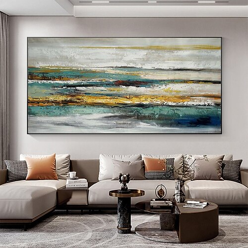 Hang-Ölgemälde Handgemalte Vertikal Abstrakt Landschaft Modern Ohne Innenrahmen (ohne Rahmen) Image