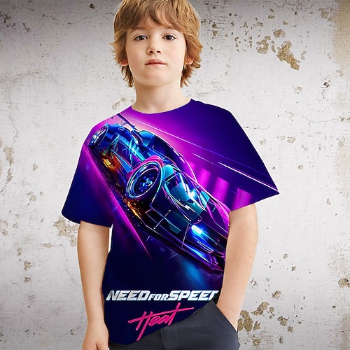 Mode Brief Muster gedruckt Kurzarm T-Shirt Mode 3D bedruckte bunte Hemden für Jungen und Mädchen Image