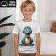 Jungen 3D Dinosaurier T-Shirt Hemden Kurzarm 3D-Druck Sommer Aktiv Sport Modisch 100% Baumwolle kinderkleidung 3-12 Jahre Rundhalsausschnitt Outdoor Casual Täglich Regular Fit