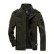 Herren Leichte Jacke Sommerjacke Jacke Täglich Wochenende Herbst Winter Einfarbig Basic Ständer Standard Regular Fit Schwarz Armeegrün Khaki Jacken