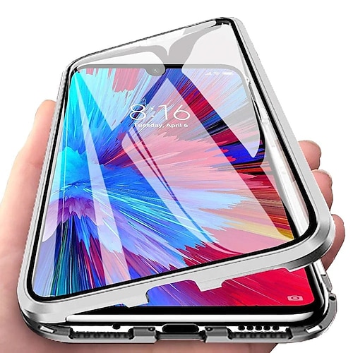 Handy Hülle Handyhüllen Für Samsung Galaxy A34 A54 A53 A33 A13 A32 A52 Magnetische Adsorption mit Displayschutz Magnetisch Vollschutz Transparent Gehärtetes Glas Metall Image