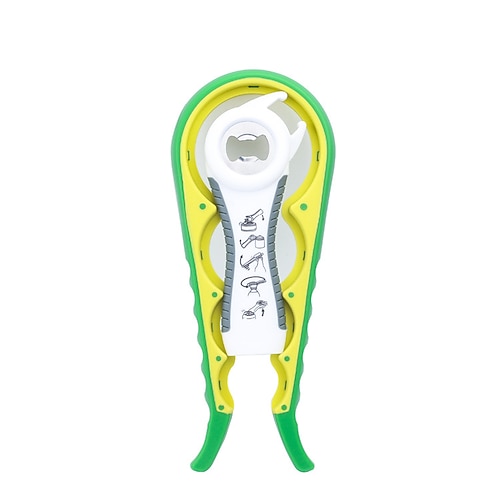 Glasöffner 5 in 1 Multifunktionsdosenöffner Flaschenöffner-Set mit Silikongriff einfach zu bedienen für Kinder, ältere Menschen und Arthritispatienten Image