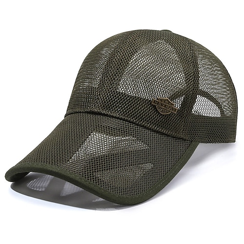 Unisex Cap Basecap Sonnenhut Schwarz Weiß Maschen Reise Strand Design Outdoor Urlaub Glatt Einstellbar Sonnenschutz Modisch Image
