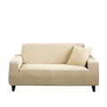 Sofabezug Schonbezug Jacquard Elastisches Schnittsofa Sessel Loveseat 4 oder 4 oder 3 Sitzer L-Form weiß grau schwarz uni einfarbig weich strapazierfähig waschbar