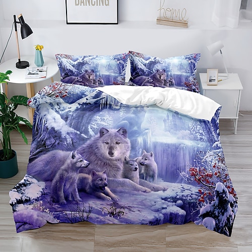 3D-Bettwäsche mit Marmordruck, Bettbezug, Bettwäsche-Sets, Bettdeckenbezug mit 1 bedruckter Bettbezug oder Bettdecke, 2 Kissenbezüge für Doppelbett/Queen/King Image