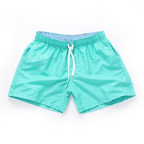 Herren Boardshorts Badeshorts Badehose Schwimmshorts Bademode Kordelzug Elastische Taille Elastisches Kordelzugdesign Einfarbig Schnelltrocknend Sport Kurz Täglich Ausgehen Strand Strassenmode Image