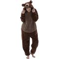 Erwachsene Kigurumi-Pyjamas Nachtwäsche Bär Tier Pyjamas-Einteiler Lustiges Kostüm Flanell Cosplay Für Herren und Damen Weihnachten Tiernachtwäsche Karikatur