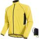 Nuckily Herren Fahrradjacke Radjacke Regenjacke Packbar Wasserdicht Windundurchlässig UV Schutz Fahhrad Jacke Windbreaker Windjacke MTB Mountain Rennrad Radfahren in der Stadt Schwarz Weiß Gelb