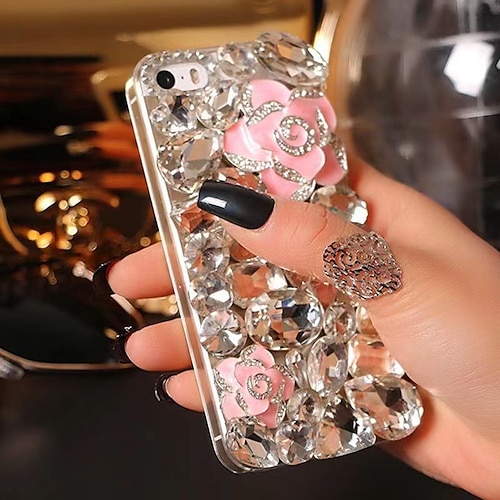 Handy Hülle Handyhüllen Für Samsung Galaxy S25 S24 S23 S22 S21 FE S21 Ultra Plus A35 5G A54 S20 A52 Rückseite Bling Strass Staubdicht Tiermotiv Kristalldiamant TPU Image