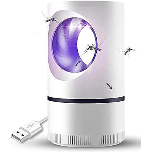 Bug Zapper, automatische Insektenfalle für den Innenbereich – UV-Schwarzlicht und Ventilator, Mücken-, Fruchtfliegen- und Stechmückenvernichter mit USB-Aufladung Image