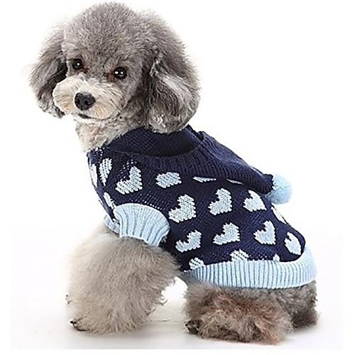 Katze Hund Pullover Sweatshirt Welpenkleidung Sweatshirts Jumper Alltagstauglich Winter Warm Hundebekleidung