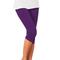 Damen Yogahose Sonnenschutz Bauchkontrolle Po-Lifting Hohe Taille Yoga Fitness Fitnesstraining Capri Leggings Unterteile Violett Schwarz Weiß Sport Sportkleidung Hohe Elastizität Schmaler Schnitt