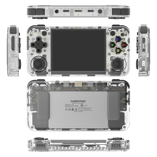 Anbernic RG35XX H Handheld-Spielekonsole, tragbarer Audio-Video-Player mit 3,5-Zoll-HD-Bildschirm, tragbare Retro-Spielekonsole mit Doppelwippe Image