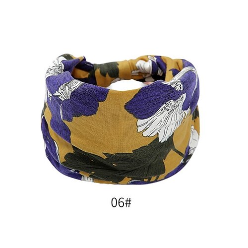 1 Stück Bohème-Boho-Stirnband, breit, Yoga, dehnbar, Bandeau, großes Kopftuch, sportlich, sportlich, Strand-Haar-Accessoires für Frauen und Mädchen