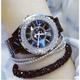 Damen Quarzuhr Luxus elegante Diamant Armbanduhr mit Armband wasserdicht Keramikband Strass Damen Quarzuhr