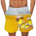 Herren Boardshorts Badeshorts Badehose Schwimmshorts Bademode Sommer-Shorts Strandshorts Kurze Hosen Kordelzug mit Mesh-Futter Elastische Taille Bedruckt Schnelltrocknend Hawaiianisch Schwarz Weiß