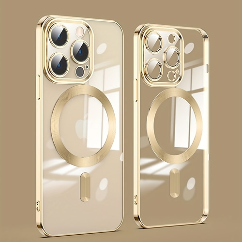 Handy Hülle Handyhüllen Für iPhone 15 14 Pro Max Plus 13 12 11 Pro Max iPhone 13 12 11 Pro Max SE X XR XS Max 8 7 Rückseite Durchscheinend Kameralinsenschutz Unterstützt kabelloses Laden TPU Image