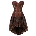 Retro Vintage Punk Gothic Mittelalterlich Steampunk 18. Jahrhundert Rock Austattungen Maskerade Seeräuber Übergrössen Damen Asymmetrischer Saum Halloween Party Halloween Röcke