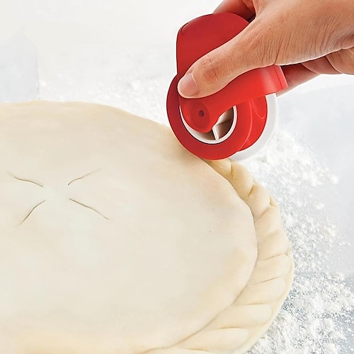 1 benutzerfreundlicher Pizzakuchenwickler – perfekt zum Dekorieren und Backen von Pizza und Gebäckkrusten Image