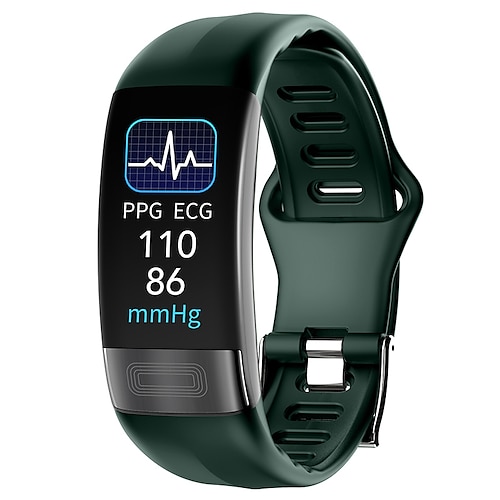 P11 PLUS Smartwatch 0.96 Zoll Intelligente Armbänder EKG PPG Schrittzähler Anruferinnerung Fitness Tracker AktivitätenTracker Kompatibel mit Android iOS IP 67 Damen Herren Thermometer Gesundheit Image