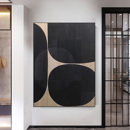 Handgefertigte schwarze Wandkunst, schwarzes Ölgemälde, handgemalte Wandkunst, Wabi-Sabi-Ölgemälde, Wandkunst, schwarze abstrakte Kunst, schwarze Wanddekoration, schwarzes strukturiertes Gemälde, Image