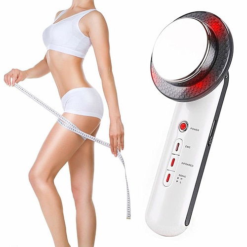 3-in-1-Ultraschallkavitationsmaschine Ems Fatburner Infrarottherapie Körperabnehmen Massagegerät Cellulite Gewichtsverlust Hautstraffung Handheld Beauty Cellulite Massagegerät für Bauch Taille Arm Image