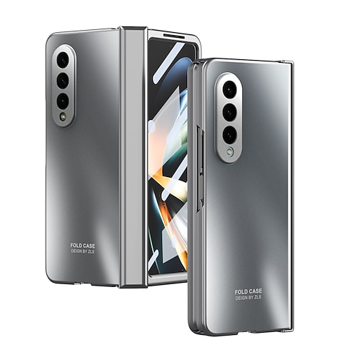Handy Hülle Handyhüllen Für Samsung Galaxy Z Fold 5 Z Fold 4 Z Fold 3 Ganzkörperhülle Flip Beschichtung Staubdicht Einfarbig PC Image