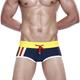 Herren Boxer-Badeshorts Badehosen Urlaub Summer Beach Schwimmen Weich Komfortabel Kordelzug Elastische Taille Farbblock Kurz Gymnastik Brautkleider schlicht Sportkleidung Schwarz Blau Niedrige