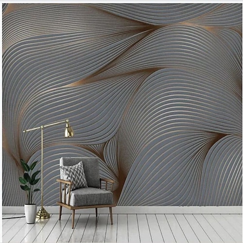 coole Tapeten 3D abstrakte Wandtapete Wandbild Wandaufkleber Blätter abstraktes Umrissbild geeignet für Hotel Wohnzimmer Schlafzimmer Art Deco Image
