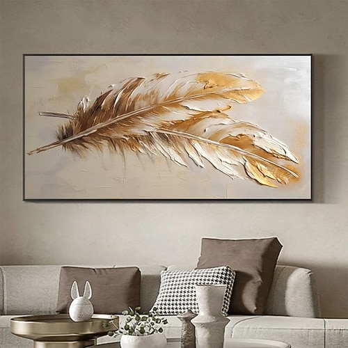 handgefertigtes handgemaltes Ölgemälde Wandkunst moderne abstrakte Feder Stillleben Landschaft Heimdekoration Dekor gerollte Leinwand kein Rahmen ungedehnt Image