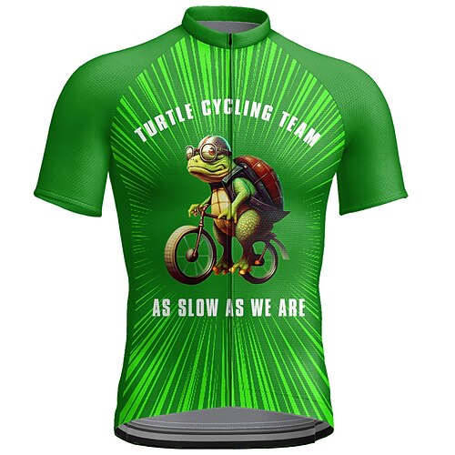 Herren Radtrikot Grafik Buchstaben Zahlen Lustig Kurzarm Fahhrad Trikot Oberteil mit 3 Gesäßtaschen Mountainbike MTB Straßenradsport Schnelltrocknend Reflektierende Streifen Rückentasche Image