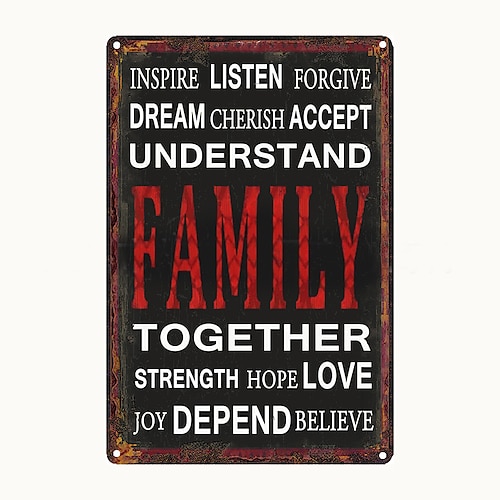 1 Stück Retro-Metall-Blechschild mit Worten, Blechschild, Vintage-Küchenschilder, Wanddekoration, Malerei, Wandbehang für Heimdekoration, Wandkunst, Metall-Blechschild, 20 x 30 cm/8'' x 12'' Image