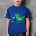 Kinder Jungen T-Shirt Kurzarm Dinosaurier 3D-Druck Grafik Tier Schwarz Kinder Oberteile Sommer Aktiv Cool nette Art Schulanfang Freizeitskleidung 3-12 Jahre