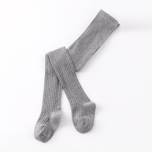 Kinder Mädchen Stumpfhosen Hautpuder Blau Weiß Volltonfarbe Elastische Taille Frühling Herbst Preppy-Stil 2-8 Jahre / Baumwolle Image