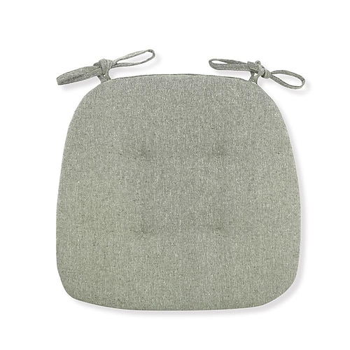 Stuhlkissen Stuhlhussen, Esszimmerstuhl-Sitzpolster, rutschfestes Memory-Schaum-Stuhlpolster mit Bändern, U-förmiger Sitzbezug, Baumwollmischung Image