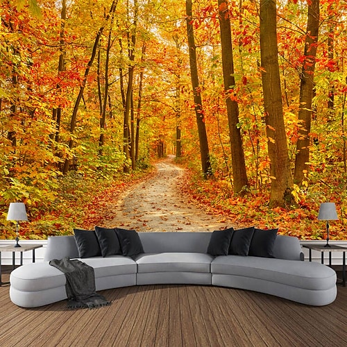 Wald Sonnenschein Landschaft hängende Wandteppich Wandkunst große Wandteppich Wanddekor Fotografie Hintergrund Decke Vorhang Zuhause Schlafzimmer Wohnzimmer Dekoration Wandtuch XXL Natur Image