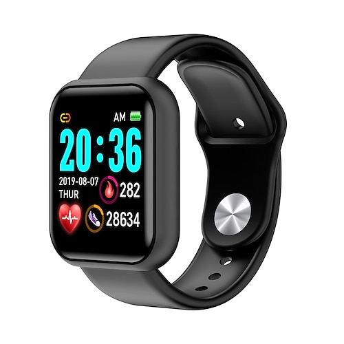 696 L18 Smartwatch 1.3 Zoll Smartwatch Fitnessuhr Bluetooth Schrittzähler Anruferinnerung Schlaf-Tracker Herzschlagmonitor Sitzende Erinnerung Kompatibel mit Android iOS IP 67 Damen Herren Image