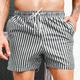 Herren Boardshorts Badeshorts Bademode Ausgehen Wochenende Atmungsaktiv Schnelltrocknend Tasche Kordelzug Elastische Taille Gestreift Kurz Gymnastik Brautkleider schlicht Sportkleidung Himmelblau