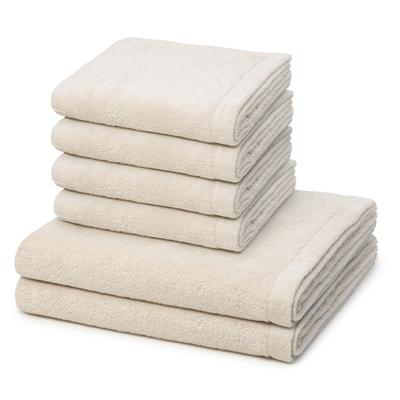 Cawö Lifestyle 6-teilig Handtuch-Set Natur Silber