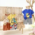 Primavera estate bambino cotone vestiti del fumetto 2 pezzi Set vestiti di cotone per bambini
