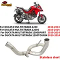 Slip On per Ducati MULTISTRADA 1200 S SPORT TOURIN 2010 - 2014 sistema di scarico moto Mid Link Pipe