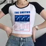 Le donne Crop Tee Rock Band ispirate Tee The Smiths Graphic Tee Morrissey Johnny Marr carino Y2k