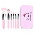 7 pezzi set pennelli per trucco Sanrio Anime Hello Kitty multifunzionale carino Kawaii Girl Hellokitty Y2K cosmetici strumento di archiviazione vestito regalo