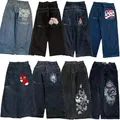 JNCO Y2K Jeans larghi uomo jeans vintage ricamati di alta qualità Hip Hop Goth streetwear Harajuku