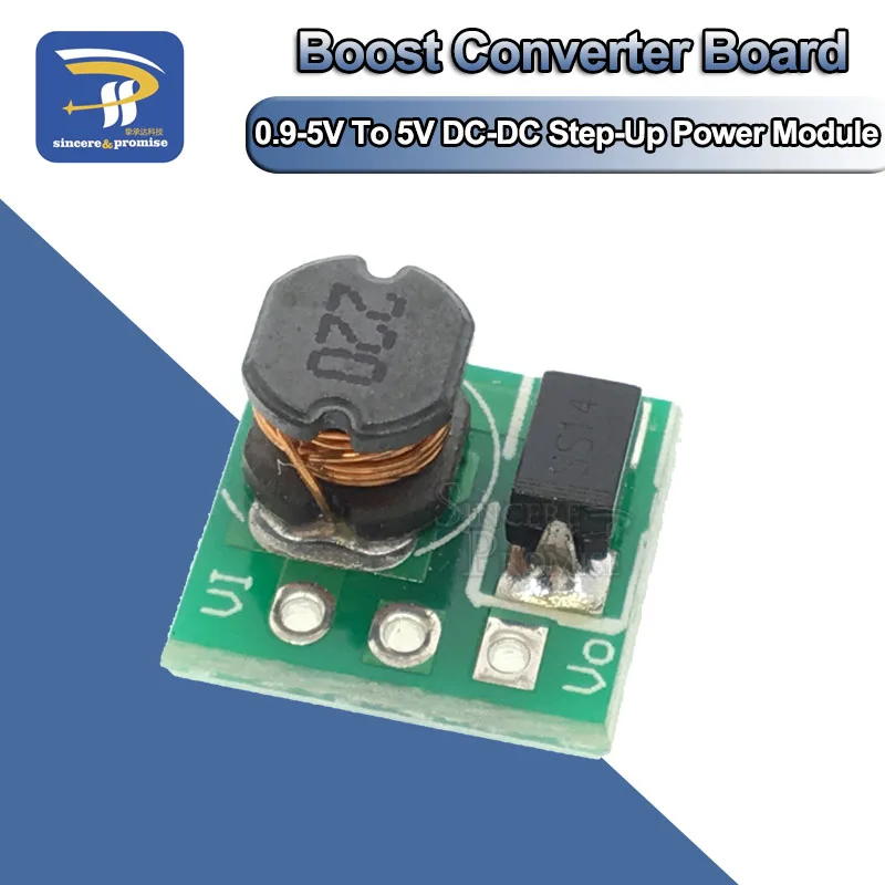 Modulo di alimentazione step-up da 0,9-5 V a 5 V DC-DC Scheda convertitore boost di tensione 1,5 V 1,8 V 2,5 V 3 V 3,3 V 3,7 V 4,2 V a 5 V