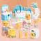 Set di mobili per casa delle bambole Giocattoli Accessori per casa delle bambole in miniatura Fai finta di giocare con le ragazze dei ragazzi con il bagno
