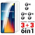 Custodia in vetro 6 in1 per Xiaomi Poco M6 Pro 4G Cover in vetro temperato Poko M 6 PocoM6 Pro