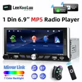 LeeKooLuu 1 Din 6.9 "HD 2.5D IPS Schermo Universale Auto MP5 Lettore Multimediale Bluetooth Radio FM Wireless carplay/Android Auto