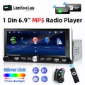 LeeKooLuu 1 Din 6.9 "HD 2.5D IPS schermo Universal Car MP5 Multimedia Player Bluetooth FM Radio